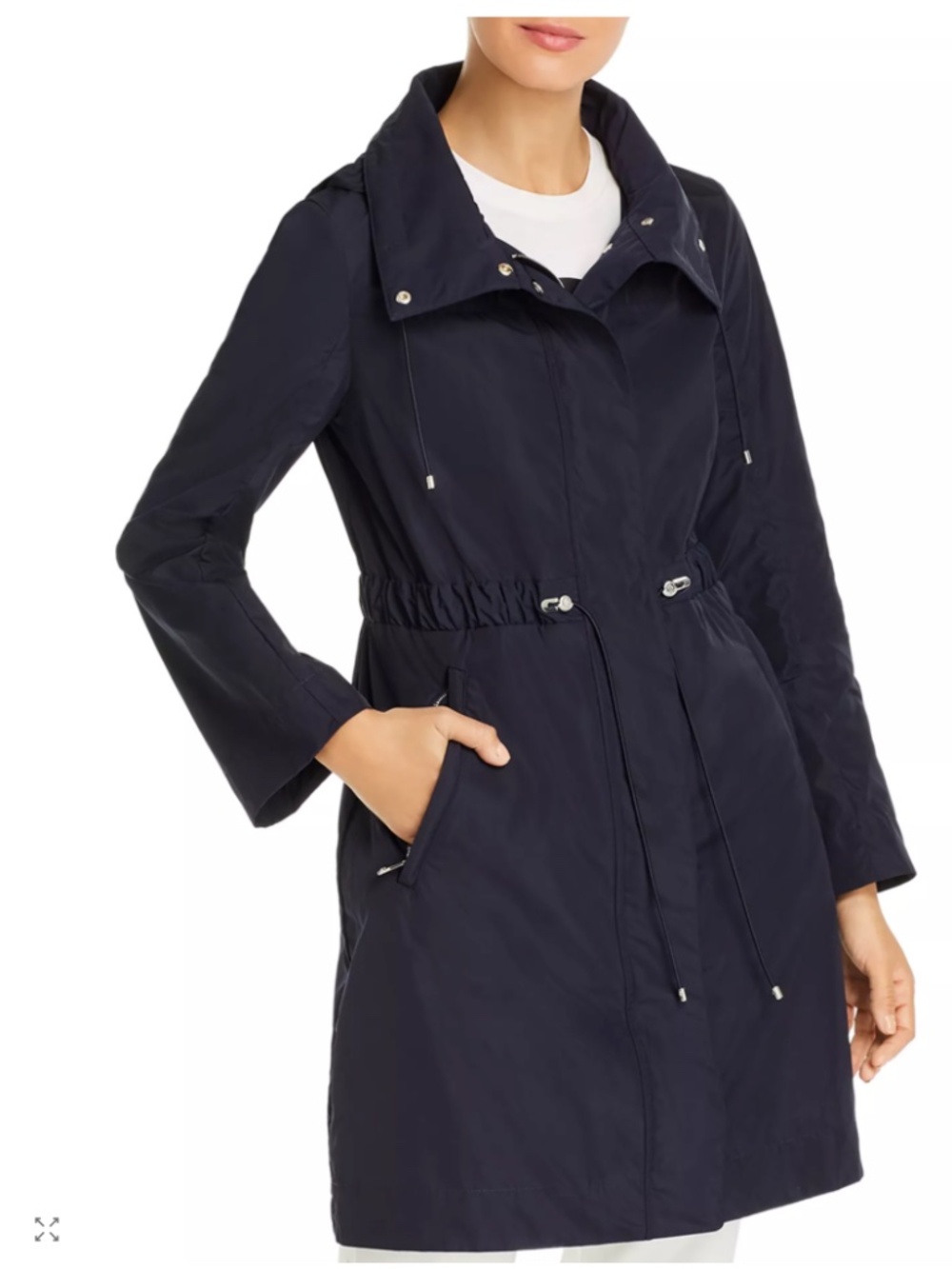 Moncler Women’s Malachite Giubbotto Rain Coat - NAVY